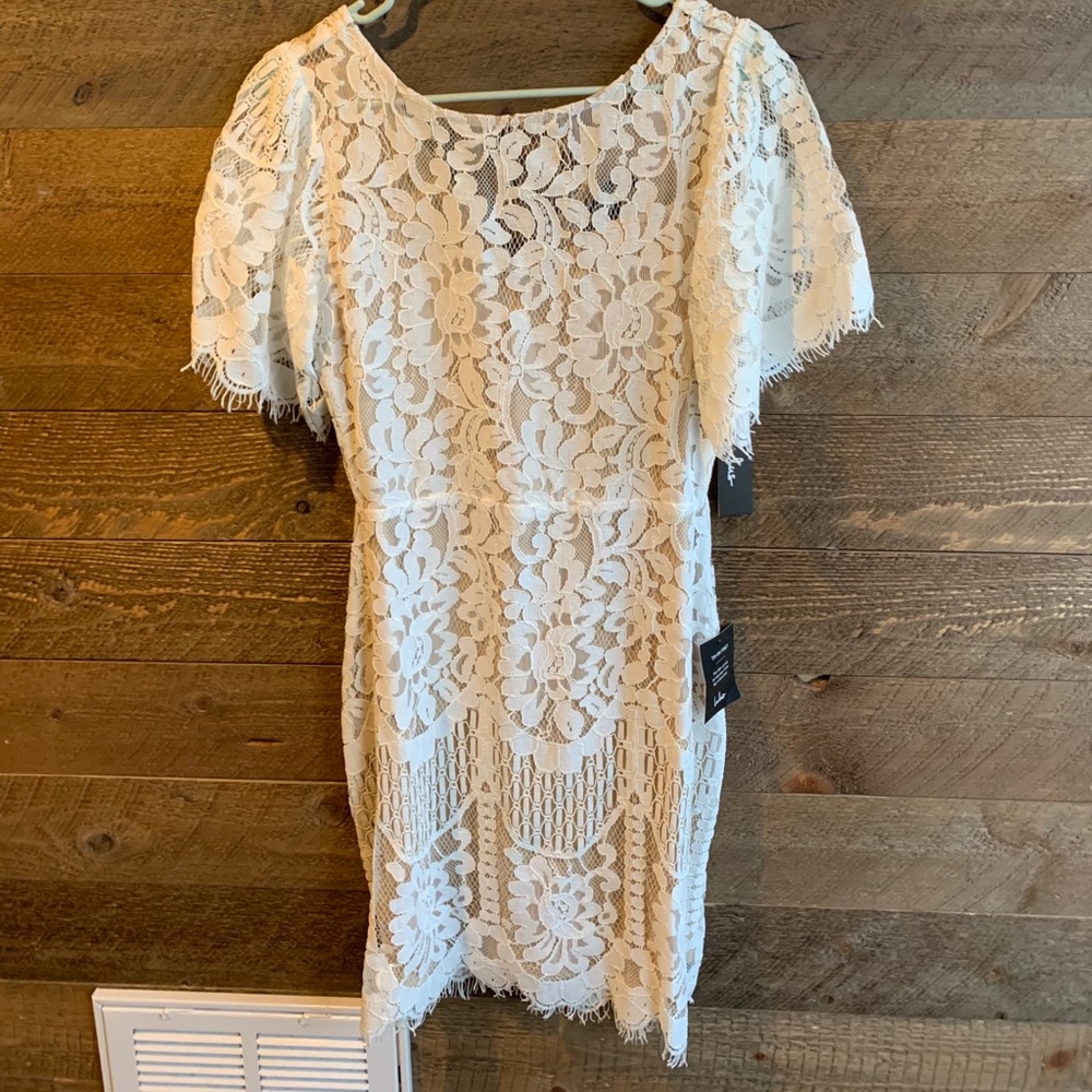 white lace lulus dress NWT